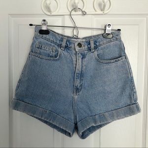 American Apparel denim shorts, size 27